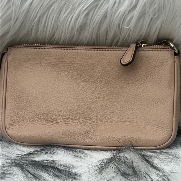 Coach Nolita Wristlet bag wallet chain clutch, pink nude - Picture 8 of 10